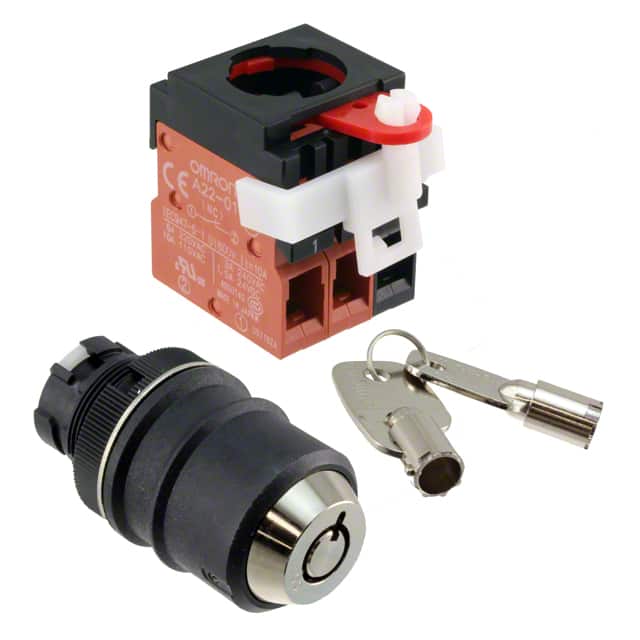 A22TK-2LR-12-K01 SWITCH KEYLCK 2POS DPST 10A 110V