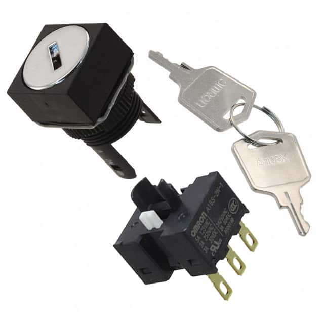 A165K-A2MR-1 SWITCH KEYLOCK 2POS SPDT 5A 125V