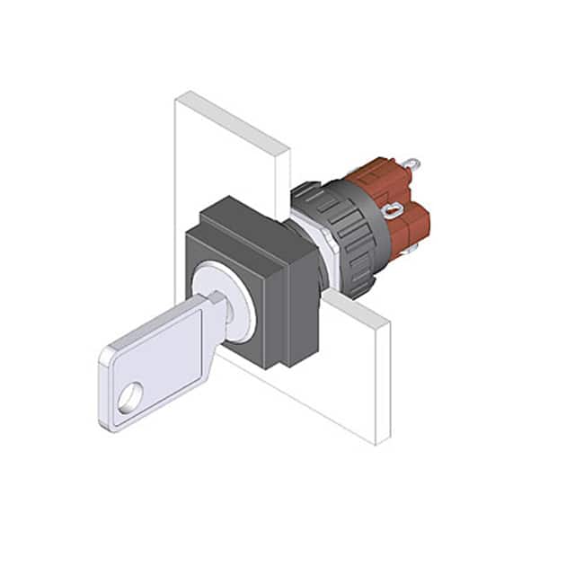51-255.025D SWITCH KEYLOCK 2POS DPST 5A 250V