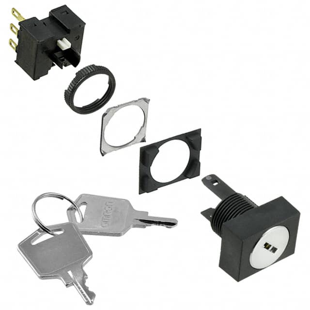 A165K-J2MR-1 SWITCH KEYLOCK 2POS SPDT 5A 125V