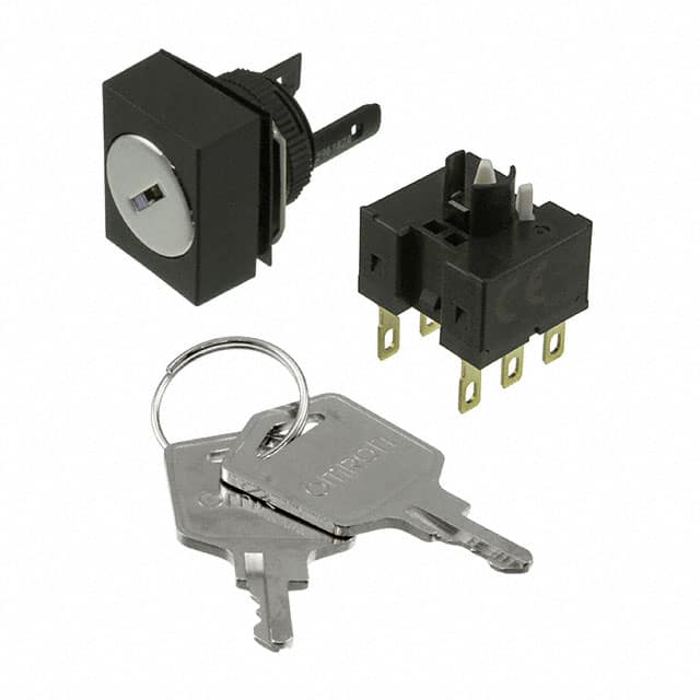 A165K-J3M-2 SWITCH KEYLOCK 3POS DPDT 5A 125V