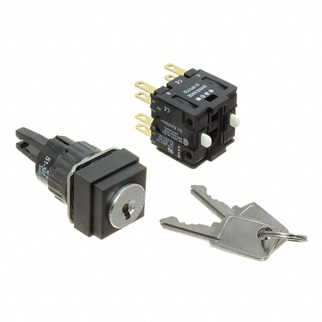 51-388.F22D SWITCH KEYLOCK 3POS 4PST 5A 250V