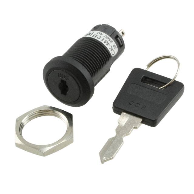 CKM12BFW01-008 SWITCH KEYLOCK 2POS SPDT 3A 250V