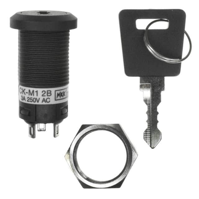 CKM12BFW01-002 SWITCH KEYLOCK 2POS SPDT 3A 250V