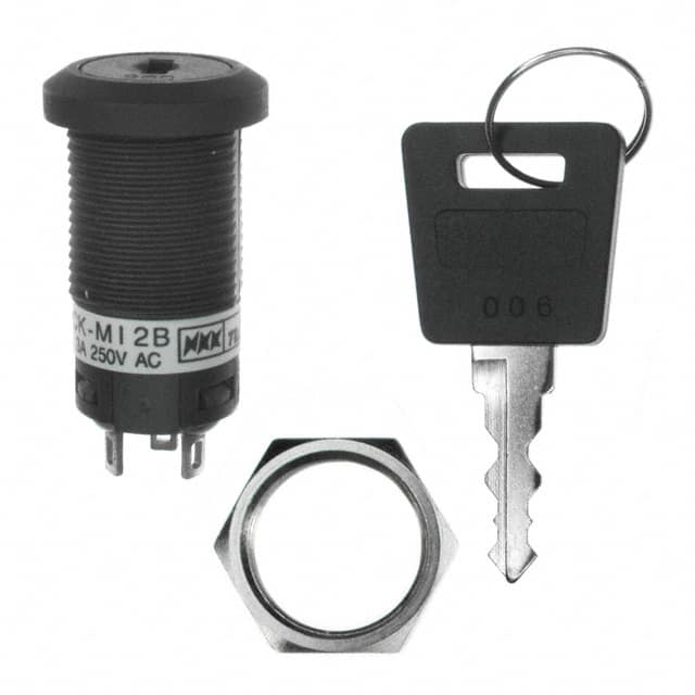 CKM12BFW01-006 SWITCH KEYLOCK 2POS SPDT 3A 250V