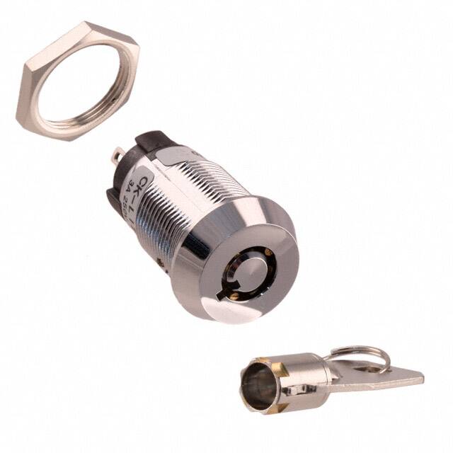 CKL12BTW01-008 SWITCH KEYLOCK 2POS SPDT 3A 250V