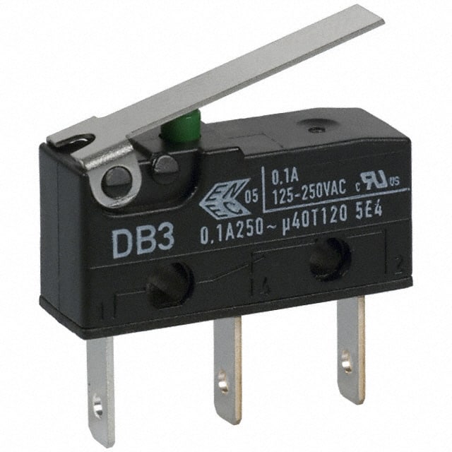DB3CB1LB SWITCH SNAP ACT SPDT 100MA 125V