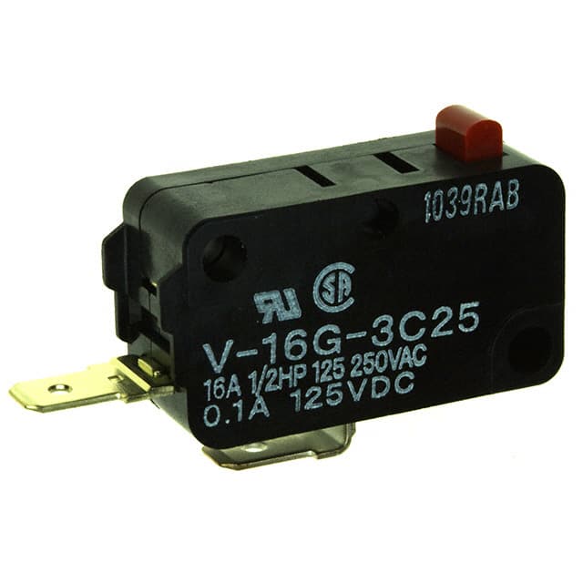 V-16G-3C24-K(R) SWITCH SNAP ACT SPST-NO 16A 250V