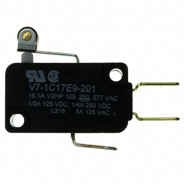 V7-1C17E9-201 SWITCH SNAP ACTION SPDT 15A 125V