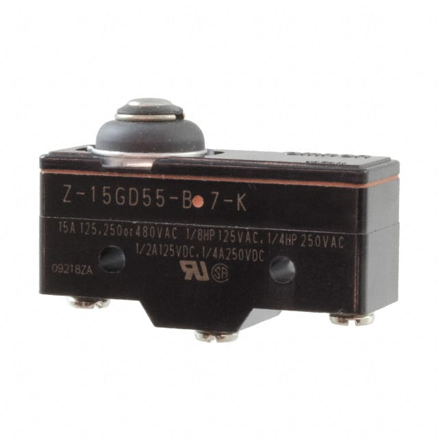 Z-15GD55-B7-K SWTCH SPDT 15A SHORT SPRNG PLNGR