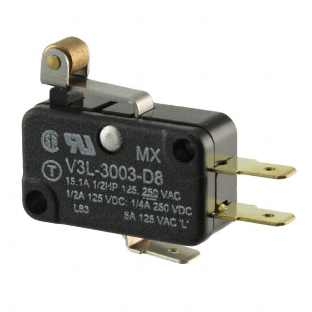 V3L-3003-D8 SWITCH SNAP ACTION SPDT 15A 125V