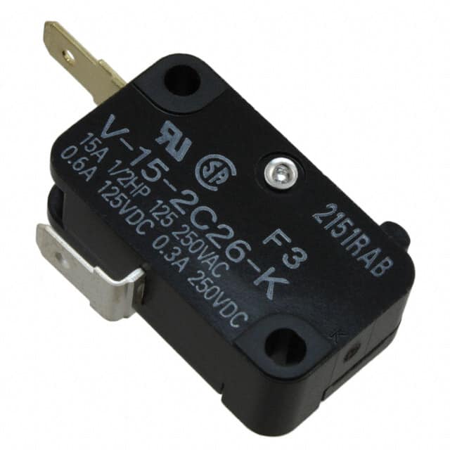 V-152C26K-F3 SWITCH SNAP ACTION SPDT 15A 250V