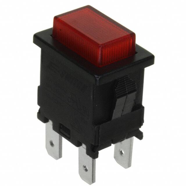 PB1973CBLKRILEF1 SWITCH PUSH SPST 15A 250V