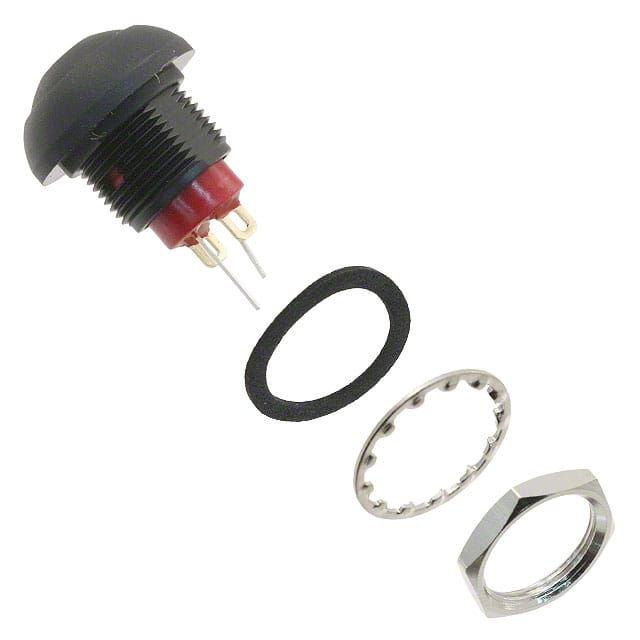 RP8100B2M1CEBLKBLKRED SWITCH PB SPST-NO 0.125A 125V