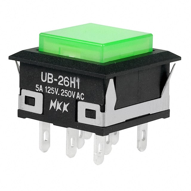 UB26KKW015F-FF SWITCH PUSHBUTTON DPDT 5A 125V