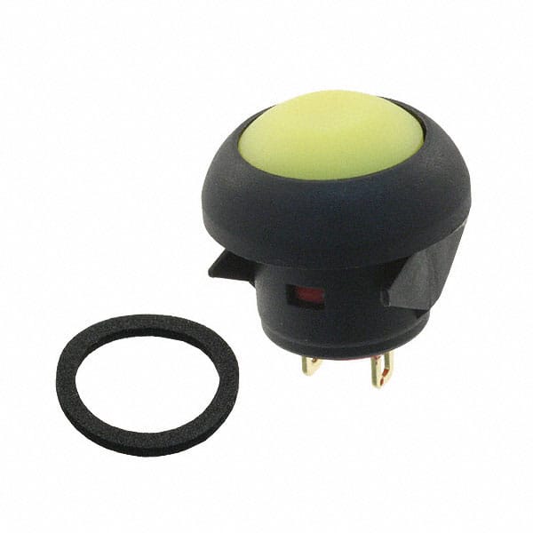 RP8100B1M1CEBLKYELNIL SWITCH PB SPST-NO 0.125A 125V