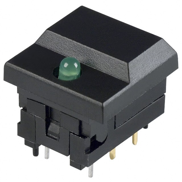 5511MBLKGRN SWITCH PUSH SPDT 0.03A 12V