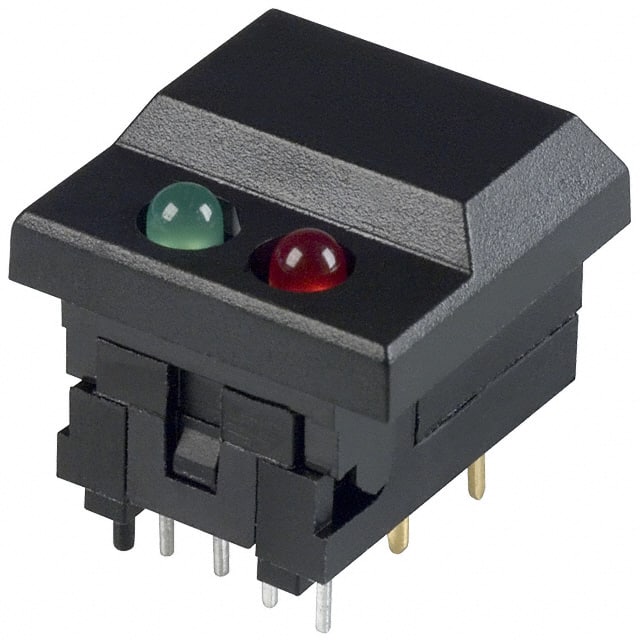 5511MBLKREDGRN SWITCH PUSH SPDT 0.03A 12V