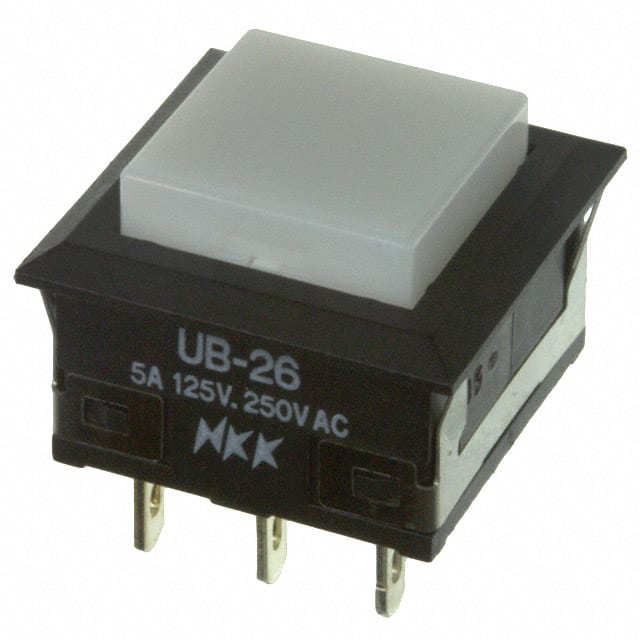 UB26KKW01N-B SWITCH PUSHBUTTON DPDT 5A 125V