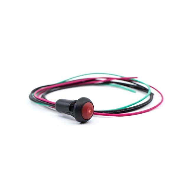 RP8100B2W1CEBLKREDRED SWITCH PB SPST-NO 0.125A 125V