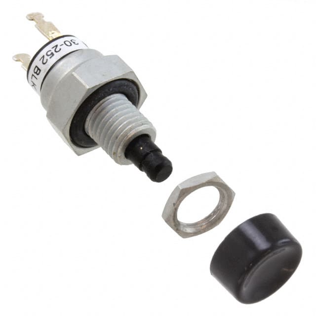 30-252 BLK SWITCH PUSH SPST-NC 1A 115V