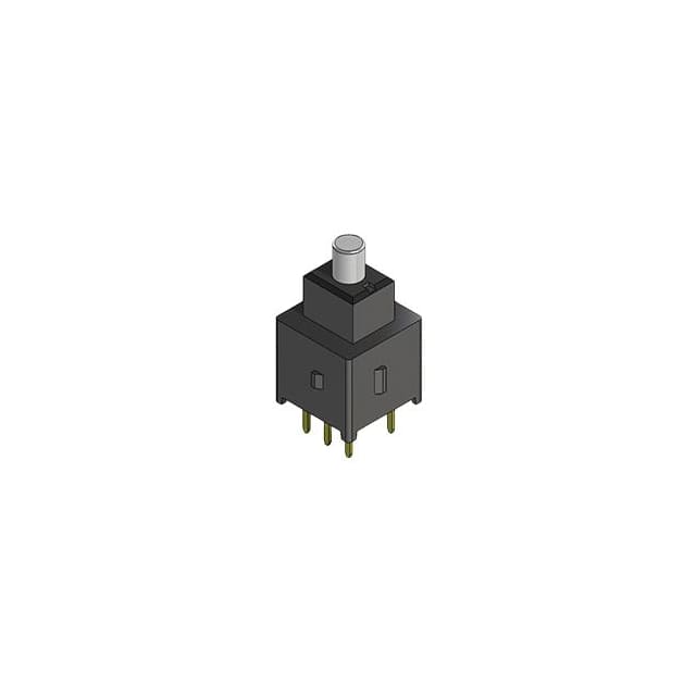MPB04-2C54-S-CAP-BK-D DPDT, THROUGH HOLE, 5.4 MM PUSH,