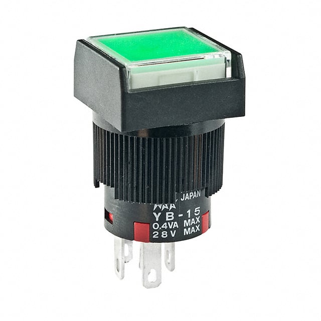 YB15SKG01-5F-JF SWITCH PUSH SPDT 0.4VA 28V