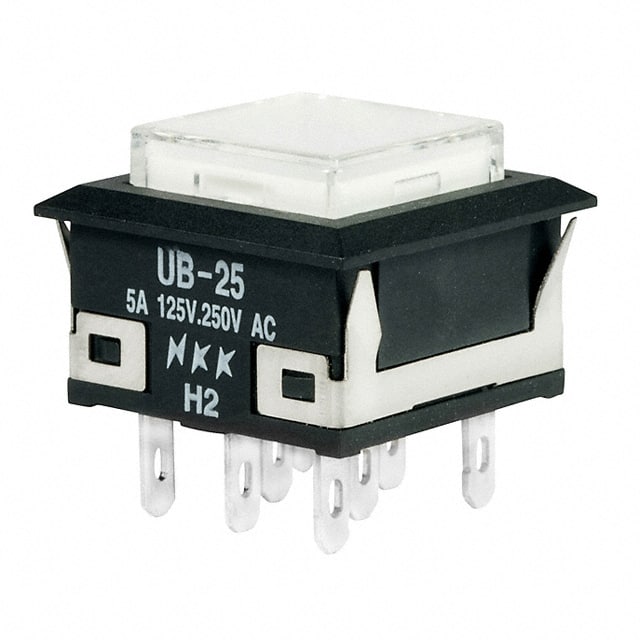 UB25KKW016B-JB SWITCH PUSHBUTTON DPDT 5A 125V