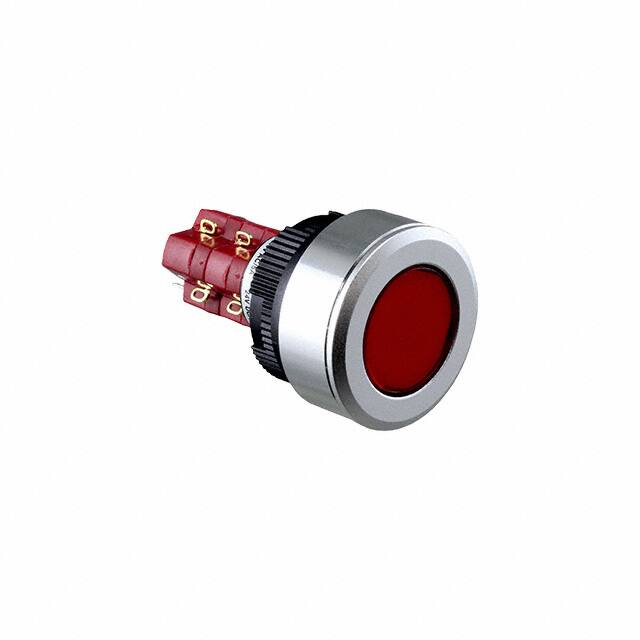 LASEEV32HREDRED SWITCH PUSHBUTTON DPDT 8A 125V