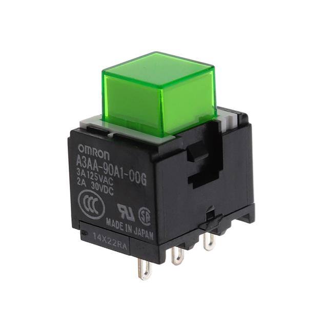 A3AA-90A1-00G SWITCH PUSHBUTTON SPDT 3A 125V