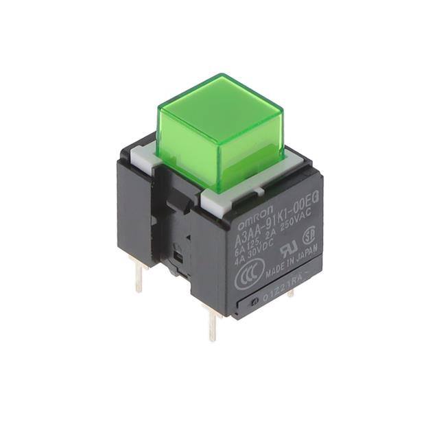 A3AA-91K1-00EG SWITCH PUSH SPST-NO 6A 125V