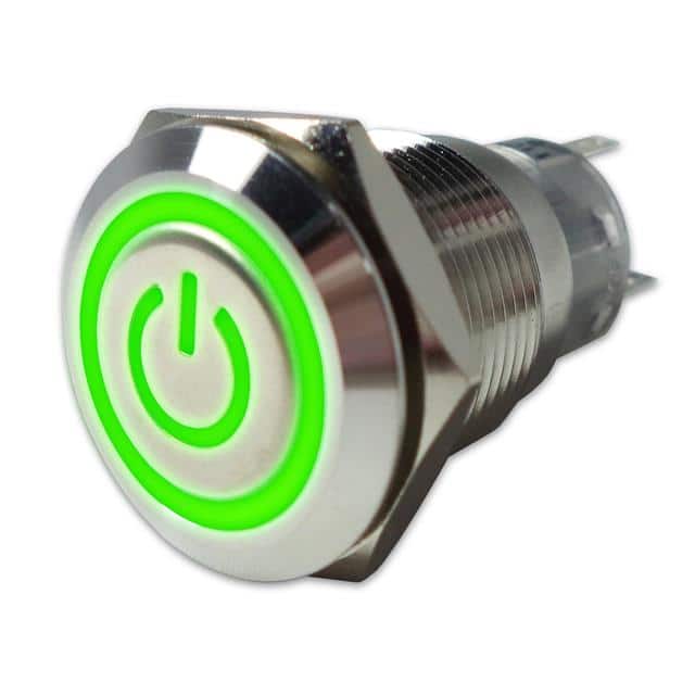 SW-PB7-03LB22CFPG12V ANTI-VANDAL PUSHBUTTON SWITCH, 1