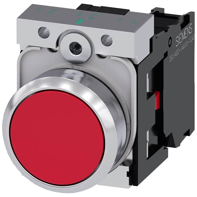 3SU11500AB201CA0 PUSHBUTTON, MOM, RED, FLUSH