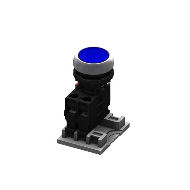 M22FP-MSB01-E30-BL-<O> FLAT PB-MOM-1B-LED-BLUE-<O>