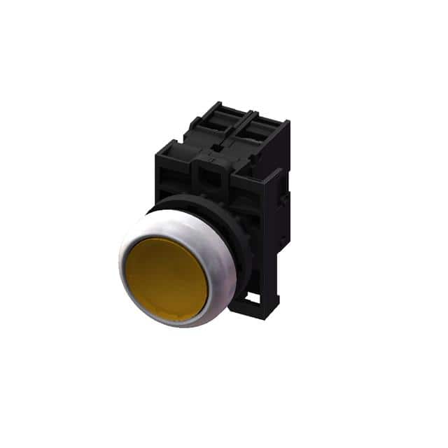 M22FP-MSF10-E30-Y-<O> FLAT PB-MOM-1A-LED-YELLOW-<O>