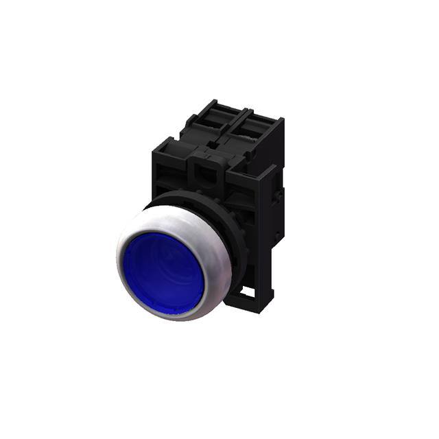 M22FP-MSF01-E30-BL-<O> FLAT PB-MOM-1B-LED-BLUE-<O>