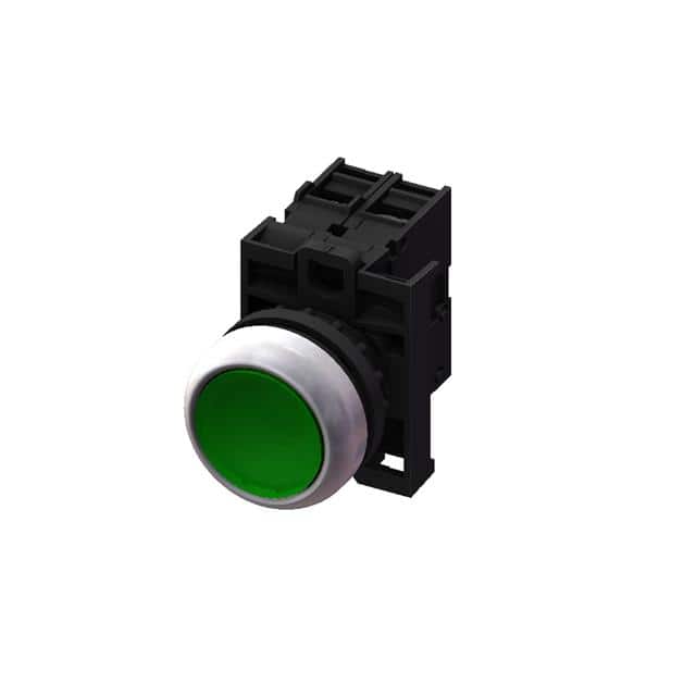 M22FP-MSF10-E30-G-<O> FLAT PB-MOM-1A-LED-GREEN-<O>