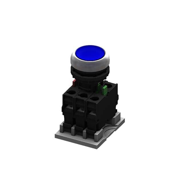 M22FP-MSB11-E230-BL-<O> FLAT PB-MOM-1A1B-LED-BLUE-<O>
