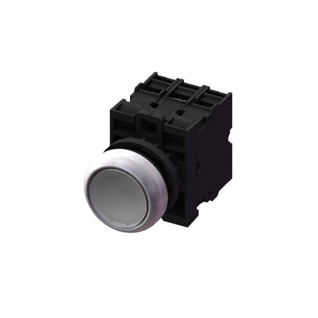 M22FP-MSF02-E230-W FLAT PB-MOM-2B-LED-WHITE