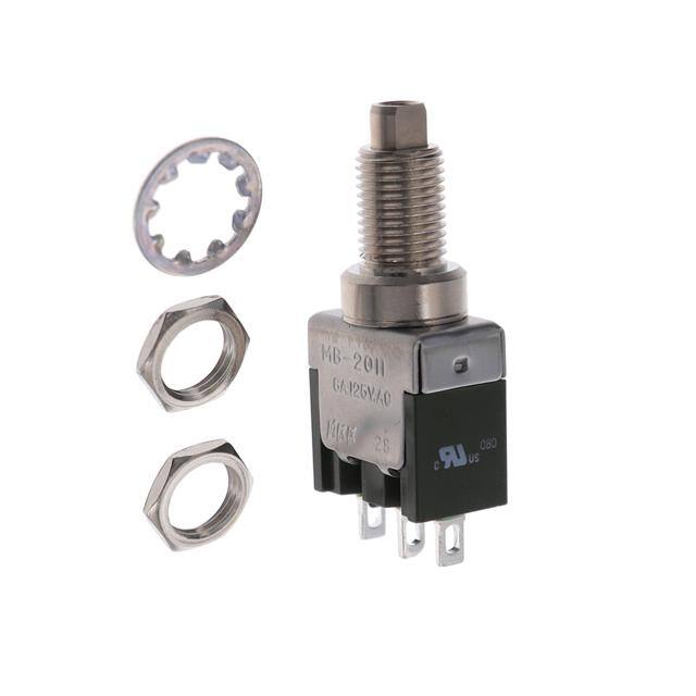 MB2011SS1W01/CUL SWITCH PUSHBUTTON SPDT 6A 125V