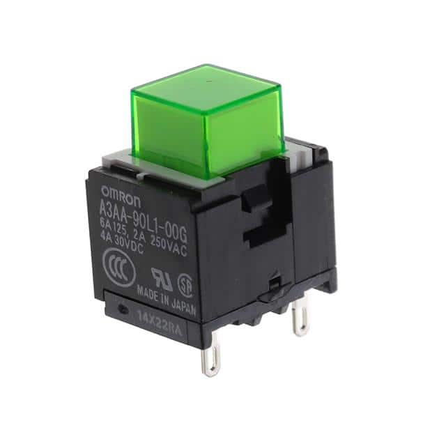 A3AA-90L1-00G SWITCH PUSH SPST-NO 6A 125V