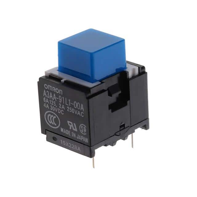 A3AA-91L1-00A SWITCH PUSH SPST-NO 6A 125V