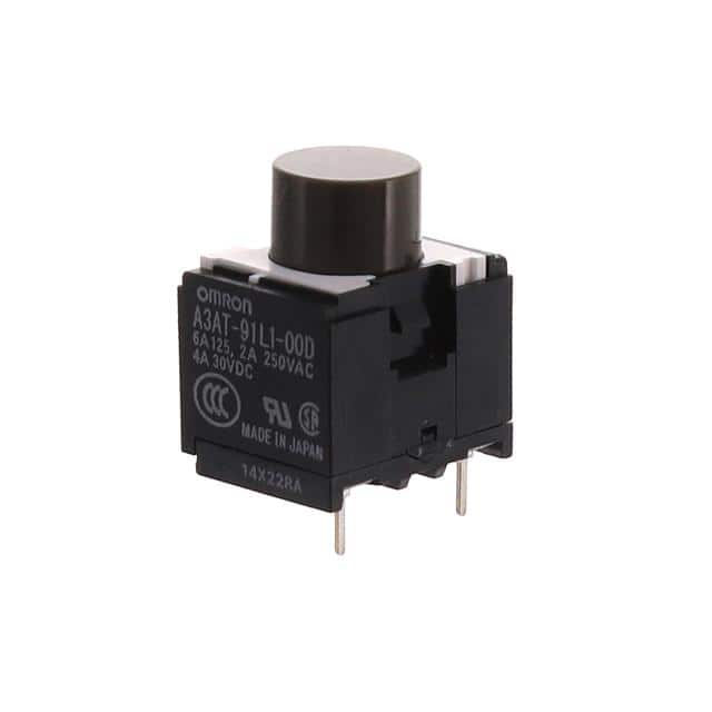A3AT-91L1-00D SWITCH PUSH SPST-NO 6A 125V