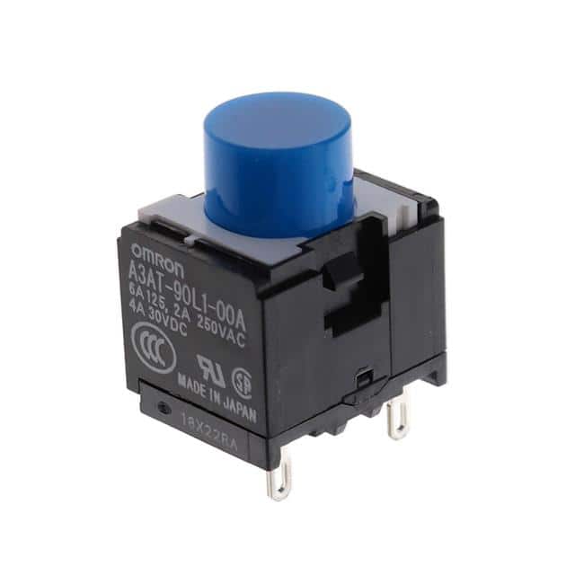 A3AT-90L1-00A SWITCH PUSH SPST-NO 6A 125V