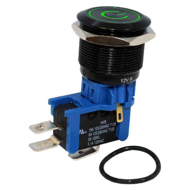 DHU251LGBGNB SWITCH PB SPDT 16A 125V