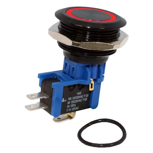 DHU301NBBRNB SWITCH PB SPDT 16A 125V