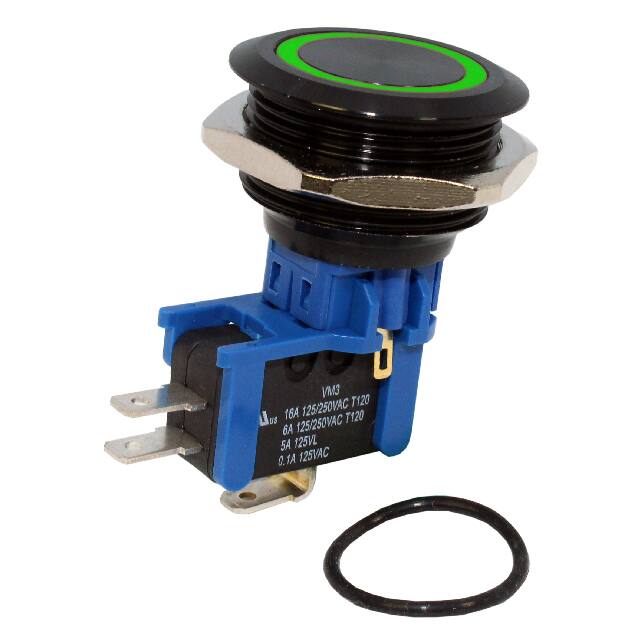 DHU301LBBGNB SWITCH PB SPDT 16A 125V