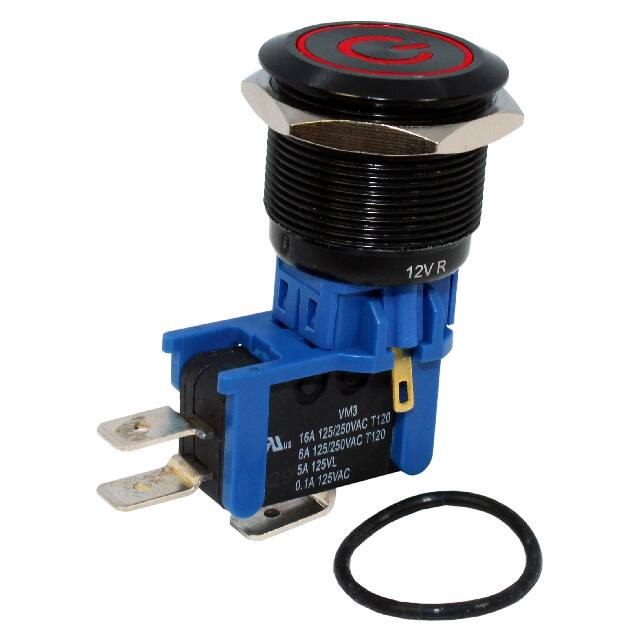 DHU251LGBRGNB SWITCH PB SPDT 16A 125V
