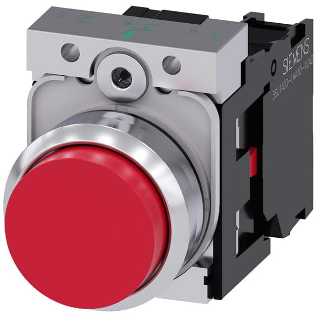 3SU11500BB201CA0 PUSHBUTTON, MOM, RED, RAISED