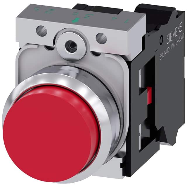 3SU11500BB203CA0 PUSHBUTTON, MOM, RED, RAISED